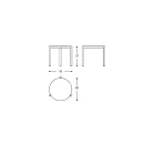 Tavolino da Giardino Rotondo in Alluminio Verniciato - Bahia by Varaschin Viadurini