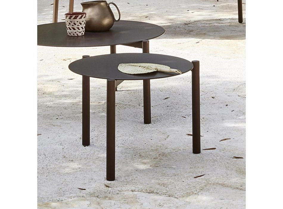 Tavolino da Giardino Rotondo in Alluminio Verniciato - Bahia by Varaschin Viadurini