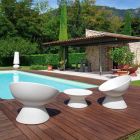 Tavolino da Giardino Rotondo in Polietilene Colorato Made in Italy - Desmond Viadurini