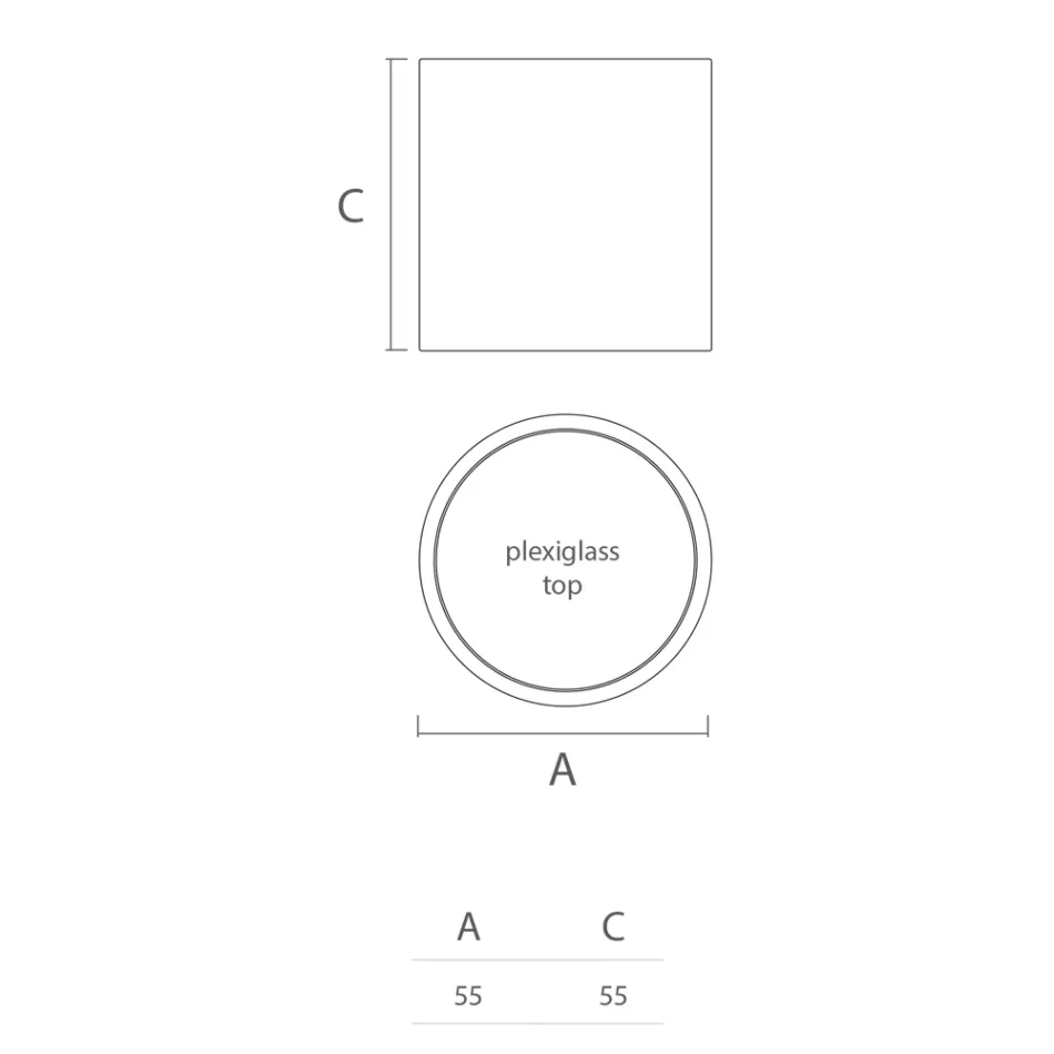 Tavolino da Giardino Tondo in Polietilene Colorato Made in Italy - Noemi Viadurini