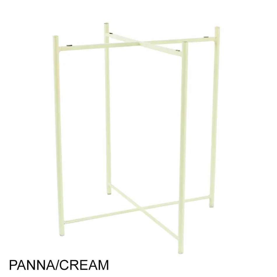 Tavolino da Interno o Esterno con Struttura in Metallo Made in Italy - Carim Viadurini