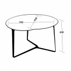 Tavolino da Salotto Artigianale in Vetro e Acciaio Made in Italy - Alicante Viadurini