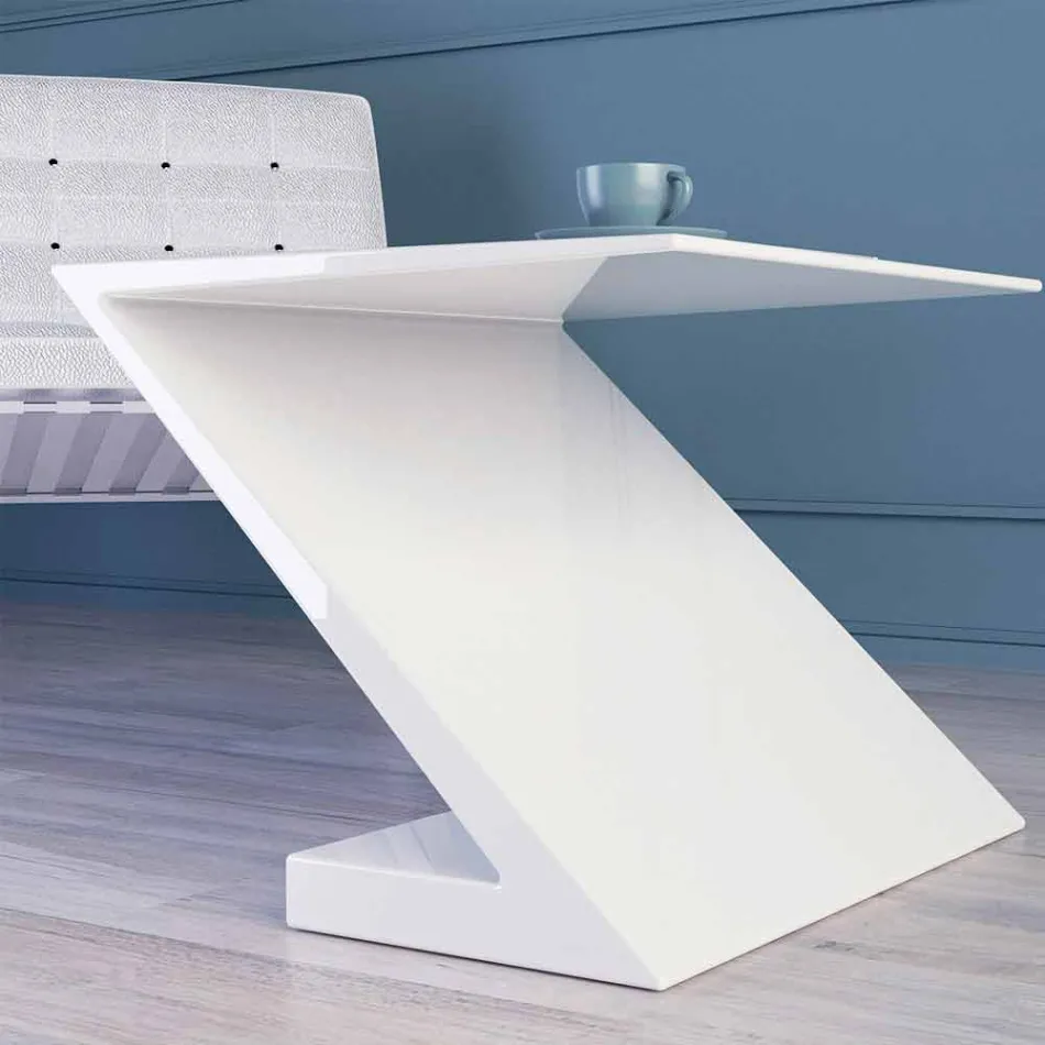 Tavolino da salotto bianco design moderno Zeta made in Italy Viadurini