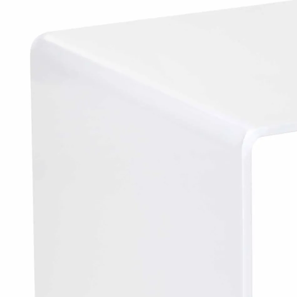 Tavolino da salotto bianco moderno 40x40cm Terry Small, made in Italy Viadurini