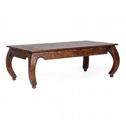 Tavolino da Salotto Classico in Legno di Acacia Massello Homemotion - Zucco Viadurini