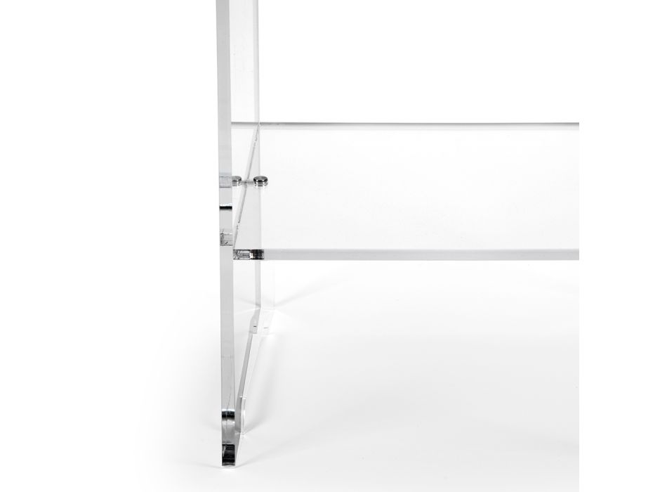 Tavolino da Salotto con 1 Ripiano in Plexiglass Trasparente Made in Italy - Mulan Viadurini