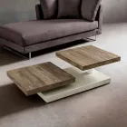 Tavolino da Salotto con Piani Girevoli in Hpl Made in Italy, Pregiato - Parigi Viadurini