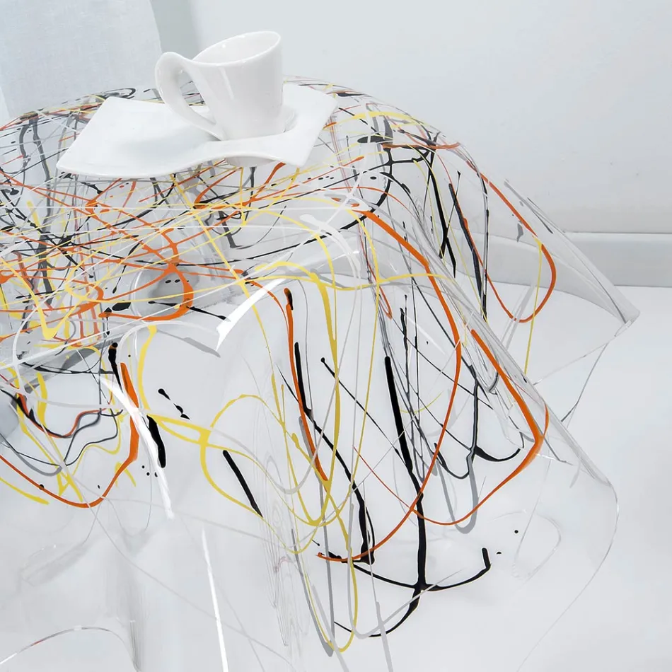 Tavolino da Salotto con Piano e Base in Plexiglass Made in Italy - Brento Viadurini