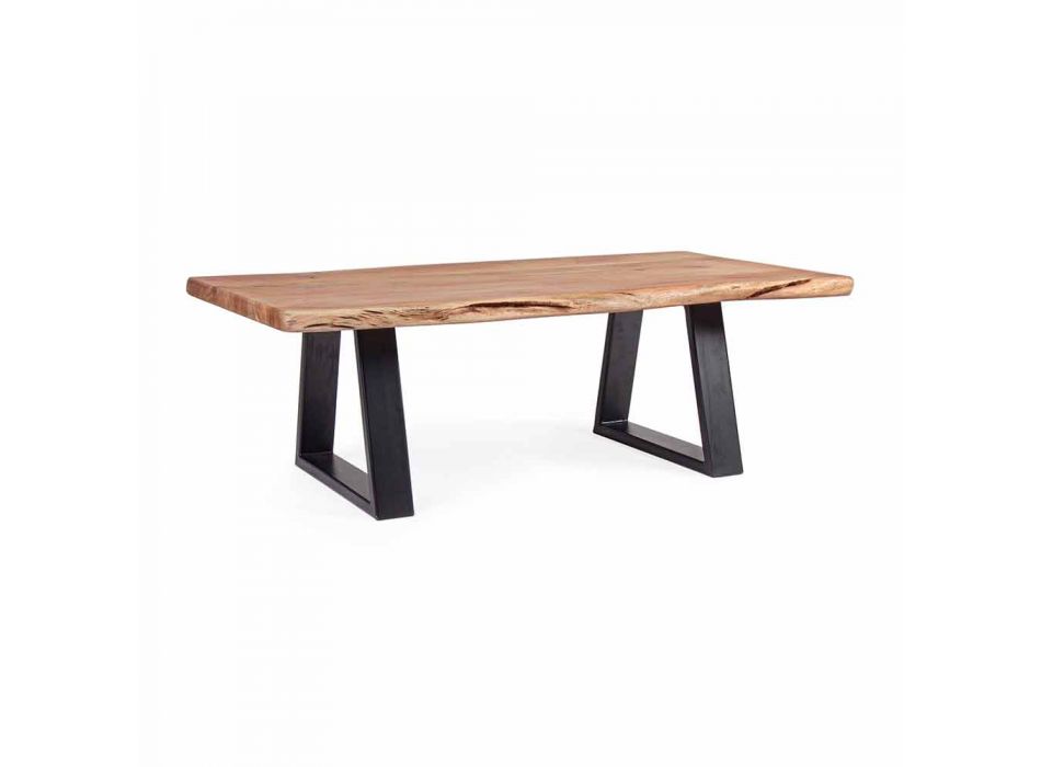 Tavolino da Salotto con Piano in Legno di Acacia Moderno Homemotion - Vinni Viadurini