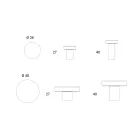 Tavolino da Salotto con Piano in Vetro e Base in Metallo Made in Italy - Batulla Viadurini