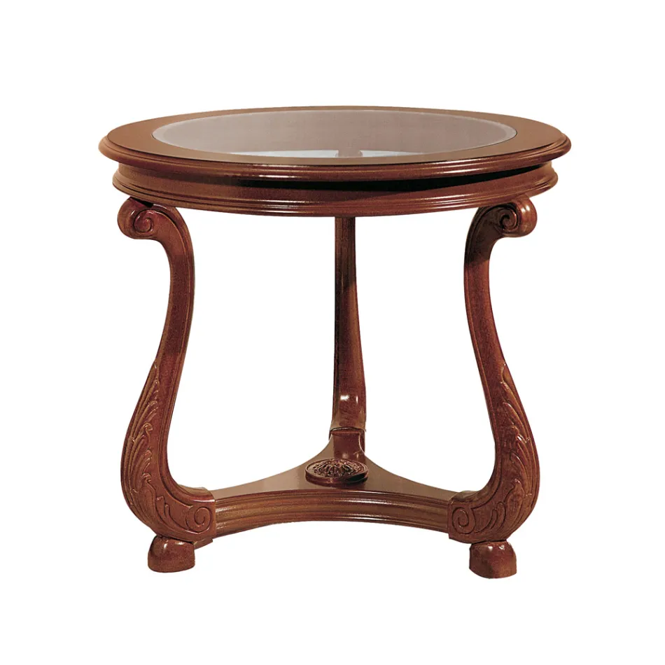 Tavolino da Salotto con Piano in Vetro Realizzato in Italia - Sedna Viadurini