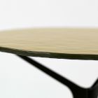 Tavolino da Salotto con Piano in Vetro Rotondo e 3 Gambe Made in Italy - Siste Viadurini