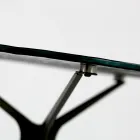 Tavolino da Salotto con Piano in Vetro Rotondo e 3 Gambe Made in Italy - Siste Viadurini