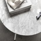 Tavolino da Salotto con Piano Rotondo in Marmo Made in Italy - Makino Viadurini