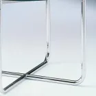 Tavolino da Salotto con Piano Rotondo in Vetro Realizzato in Italia - Costanza Viadurini