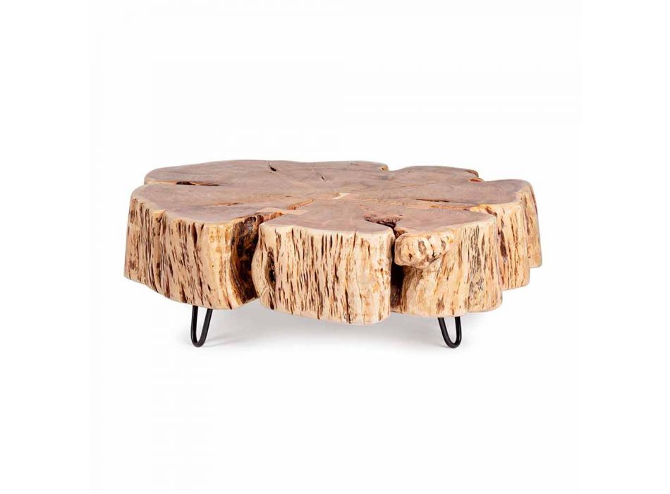 Tavolino da Salotto con Piano Sagomato in Legno di Acacia Homemotion - Nabucco Viadurini