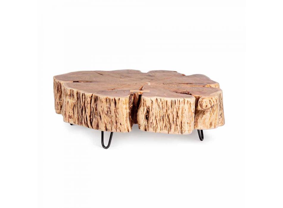 Tavolino da Salotto con Piano Sagomato in Legno di Acacia Homemotion - Nabucco Viadurini