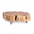 Tavolino da Salotto con Piano Sagomato in Legno di Acacia Homemotion - Nabucco