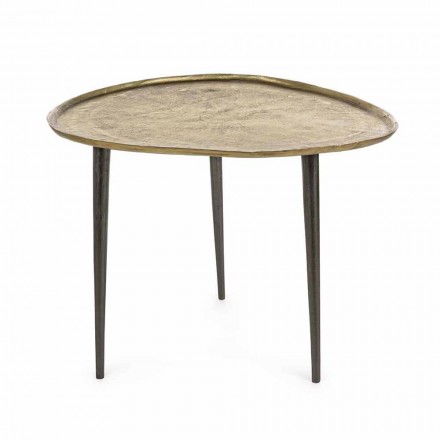 Tavolino da Salotto di Design con Piano in Alluminio Homemotion - Yamila Viadurini