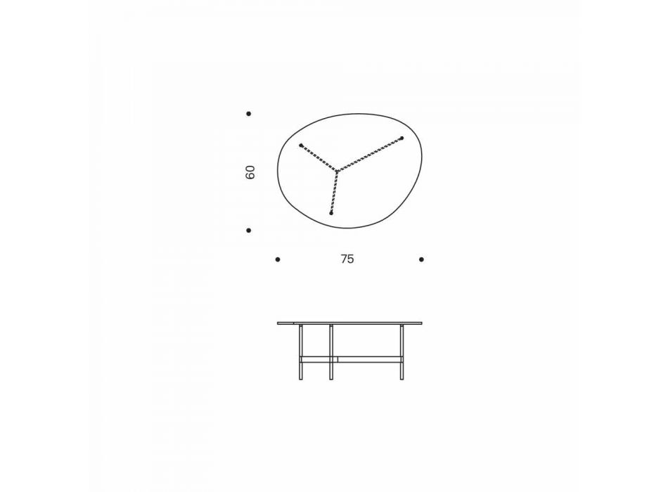 Tavolino da Salotto di Design con Piano in Legno Made in Italy - Cinci Viadurini