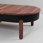 Tavolino da Salotto di Design in Legno Massello e Metallo Laccato - Salerno Viadurini