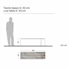 Tavolino da Salotto di Design in Marmo con Base in Vetro Made in Italy - Molino Viadurini