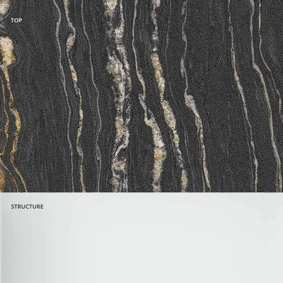 Tavolino da Salotto di Design in Marmo con Base in Vetro Made in Italy - Molino Viadurini