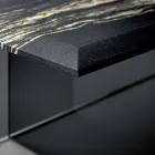 Tavolino da Salotto di Design in Marmo con Base in Vetro Made in Italy - Molino Viadurini