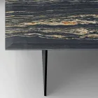 Tavolino da Salotto di Design in Marmo con Base in Vetro Made in Italy - Molino Viadurini