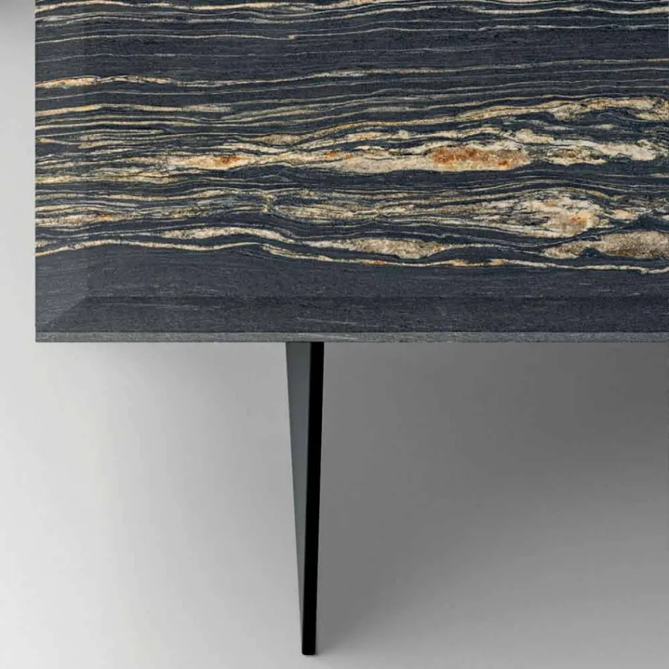 Tavolino da Salotto di Design in Marmo con Base in Vetro Made in Italy - Molino Viadurini