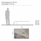 Tavolino da Salotto di Design in Marmo con Base in Vetro Made in Italy - Molino Viadurini