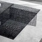 Tavolino da Salotto di Design Vetro Extrachiaro Decorato Made in Italy – Sestola Viadurini