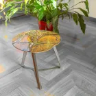 Tavolino da Salotto Fatto a Mano in Marmo e Acciaio Made in Italy - Prince Viadurini