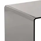 Tavolino da salotto fumé moderno 40x40cm Terry Small, made in Italy Viadurini