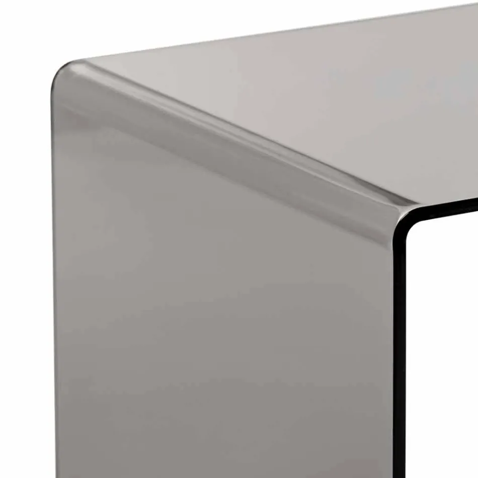 Tavolino da salotto fumé moderno 40x40cm Terry Small, made in Italy Viadurini