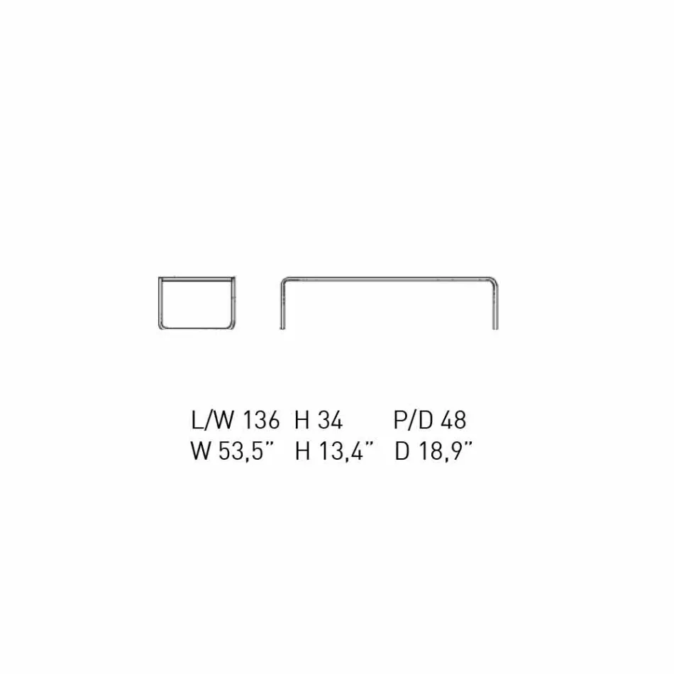 Tavolino da Salotto in Acciaio Cromato con Piano Laminato Made in Italy - Ariete Viadurini