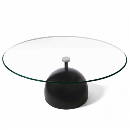 Tavolino da Salotto in Cristallo Extrachiaro e Metallo Made in Italy - Livigno Viadurini