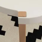 Tavolino da salotto in faggio con piano in polipropilene bianco Pineto Viadurini