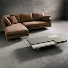 Tavolino da Salotto in Fenix con Piedini Trasparenti Made in Italy - Justin Viadurini