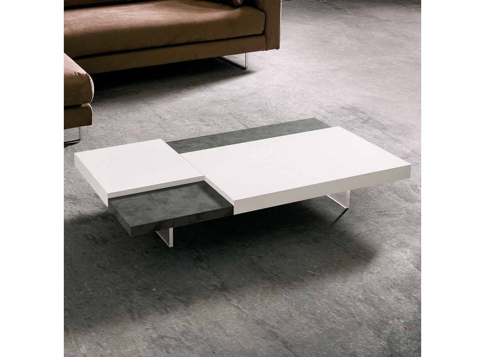 Tavolino da Salotto in Fenix con Piedini Trasparenti Made in Italy - Justin Viadurini