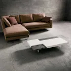 Tavolino da Salotto in Fenix con Piedini Trasparenti Made in Italy - Justin Viadurini