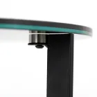 Tavolino da Salotto in Grès con Base in Acciaio Realizzato in Italia - Aspira Viadurini