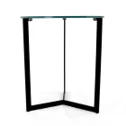 Tavolino da Salotto in Grès con Base in Acciaio Realizzato in Italia - Aspira Viadurini