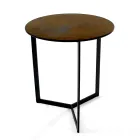 Tavolino da Salotto in Grès con Base in Acciaio Realizzato in Italia - Aspira Viadurini