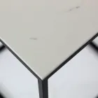 Tavolino da Salotto in Grès e Base in Acciaio Made in Italy - Birba Viadurini