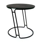 Tavolino da Salotto in Grès Porcellanato e Base Rotonda Made in Italy - Tullia Viadurini