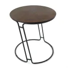 Tavolino da Salotto in Grès Porcellanato e Base Rotonda Made in Italy - Tullia Viadurini