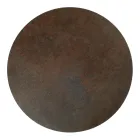 Tavolino da Salotto in Grès Rotondo e Base con 3 Mezzelune Made in Italy - Arepa Viadurini