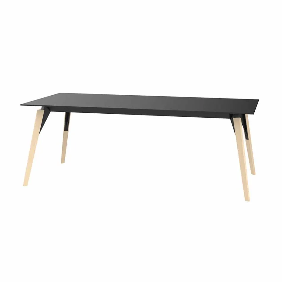 Tavolino da Salotto in Laminato Bianco o Nero in 2 Misure - Faz Wood by Vondom Viadurini