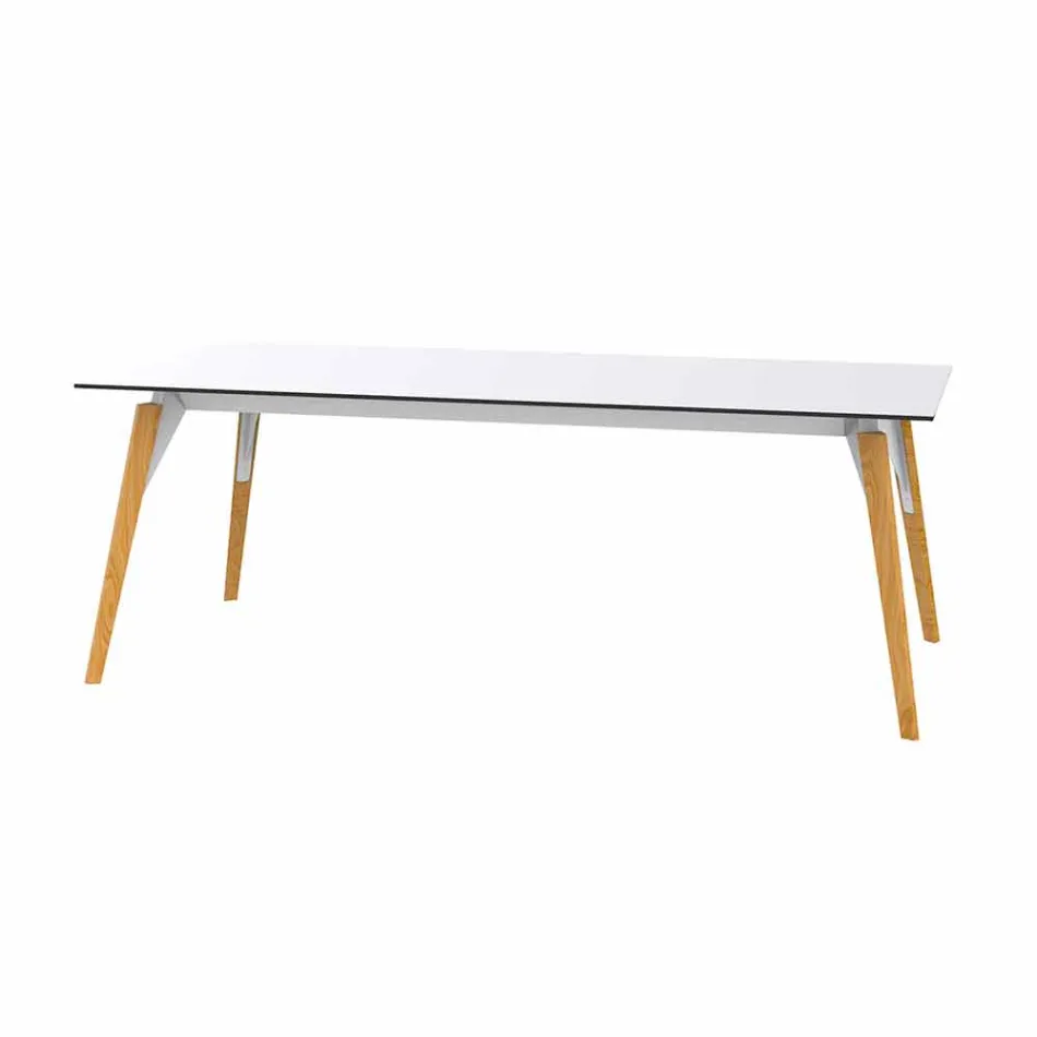 Tavolino da Salotto in Laminato Bianco o Nero in 2 Misure - Faz Wood by Vondom Viadurini